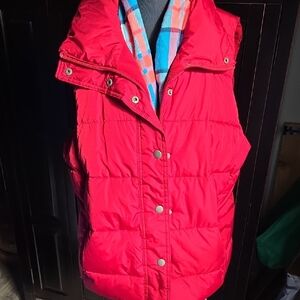 Old Navy Vibrant Red Puff Vest